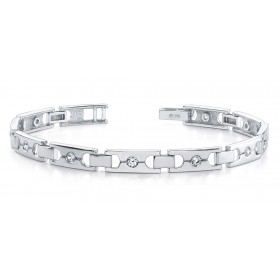 1.00 ct Men's Clasp Link Diamond Bracelet