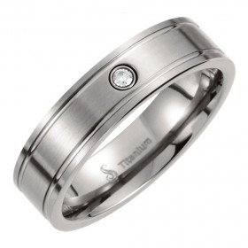 0.15 ct Men's Round Cut Diamond Wedding Band Ring