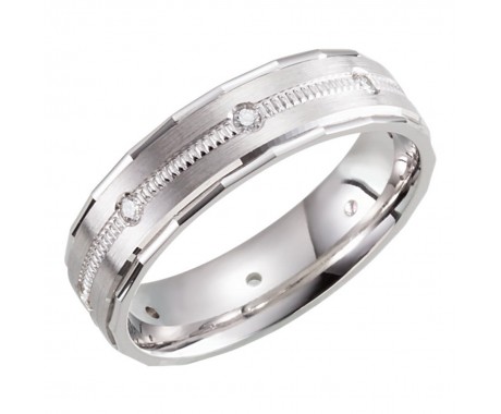 0.84 ct Round Cut Diamond Men's Wedding Band Ring