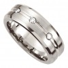 0.30 ct Men's Satin Finished Beveled Edge Band