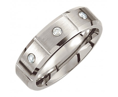 0.30 ct. Men's Round Cut Diamond Band With Satin Finish 