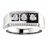 0.55 ct Men's Round Cut Diamond Ring