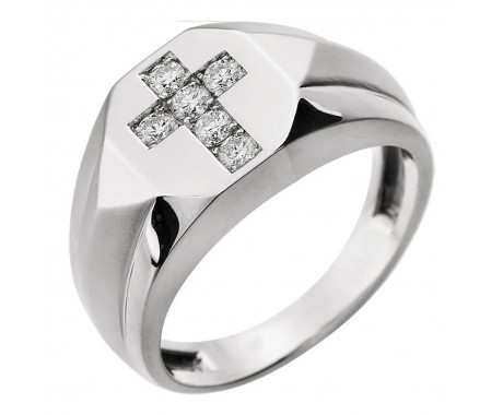 0.45 ct Men's Round Cut Diamond Ring