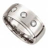 0.45 ct Men's Round Cut Diamond Ridged Band