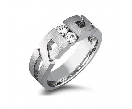 0.30 ct Men's Round Cut Diamond Wedding Band Ring