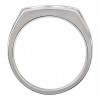 14 kt Men's Square lined Signet Ring