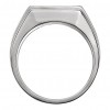 14 kt ttw White Gold Men's Grooved Ring