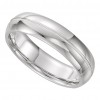 14 kt White Gold Men's Milgrain Wedding Band