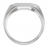 14 kt White Gold Men's Pentagonal Signet Ring