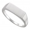 14 kt White Gold Men's Rectangle Signet Ring