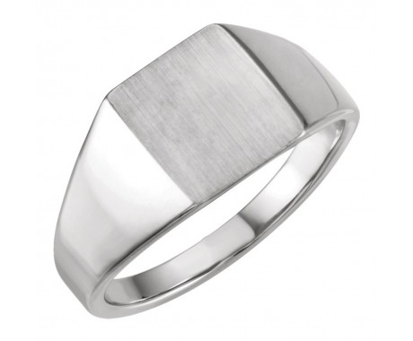 14 kt Men's Square Signet Ring Engravable