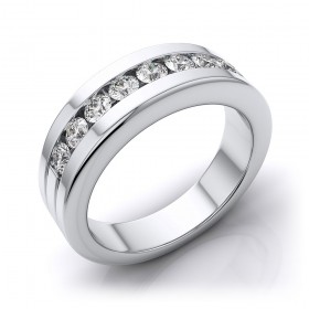 1.00 ct Round Cut Diamond Wedding Band Ring