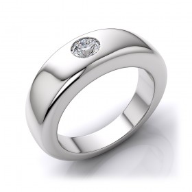 0.25 ct Men's Round Cut Diamond Wedding Band Ring