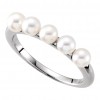 Freshwater Cultured Five Stone Pearl Ring