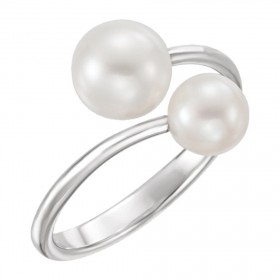 Freshwater Cultured Pearl Bypass Ring