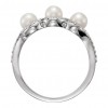 Freshwater Cultured Pearl Ring with 0.30 ct Diamonds