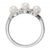 Freshwater Cultured Three Stone  Pearl Ring