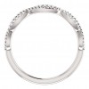 0.49 ct Ladies Round Cut  Diamond Infinity-Style Beaded Anniversary Band