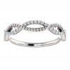 0.49 ct Ladies Round Cut  Diamond Infinity-Style Beaded Anniversary Band