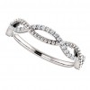 0.49 ct Ladies Round Cut  Diamond Infinity-Style Beaded Anniversary Band