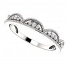 0.21 ct Ladies Round Cut  Stackable Diamond Wedding Band