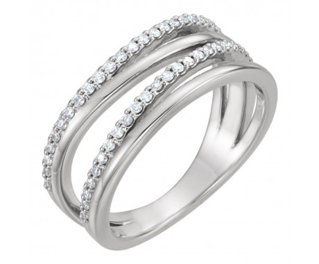 0.90 ct Ladies Round Cut Diamond Anniversary Ring