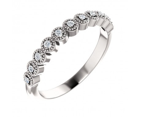 0.22 ct Ladies Round Cut Diamond Wedding Band