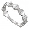 0.72 ct Ladies Round Cut  Diamond Geometric Wedding Band Ring