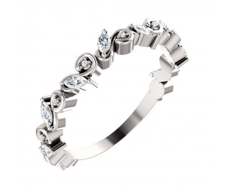 1.00 ct Ladies Round Cut Diamond Eternity Wedding Band