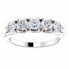 1.00 ct Ladies Round Cut Diamond Anniversary Ring