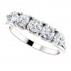 1.00 ct Ladies Round Cut Diamond Anniversary Ring