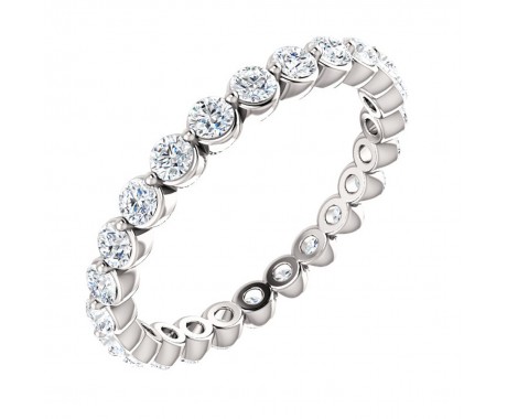 3.00 ct Ladies Round Cut Diamond Eternity Wedding Band 