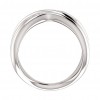 Ladies 14 Kt White Gold Negative Space Ring