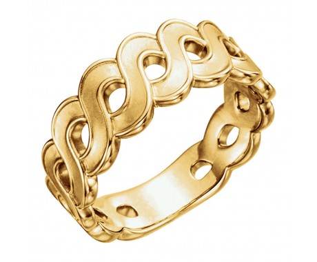 Ladies 14 Kt Yellow Gold Freeform Ring