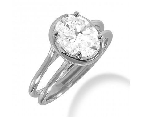 1.50 ct. Oval Cut Diamond Engagement Solitaire Ring