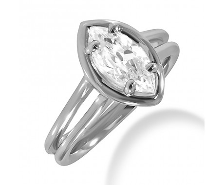 0.60 ct. Marquise Cut Diamond Engagement Solitaire Ring