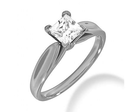 1.00 ct.Ladies Diamond Princess Cut Engagement Solitaire Ring