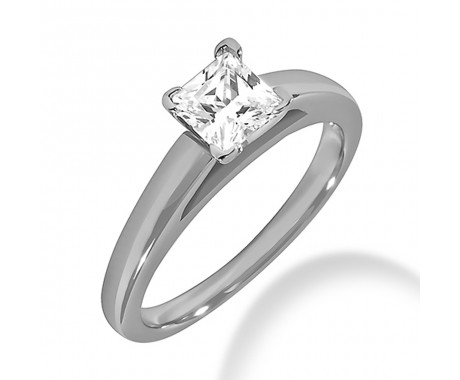 0.55 ct. Princess Cut Diamond Engagement Solitaire Ring