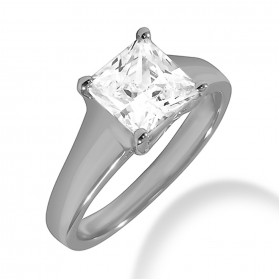 2.00 ct. Princess Cut Diamond Engagement Solitaire Ring