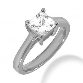 1.00 ct. Princess Cut Diamond Engagement Solitaire Ring