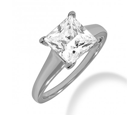 0.50 ct. Princess Cut Diamond Engagement Solitaire Ring
