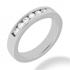 0.70 ct. Ladies Round Cut Diamond Wedding Band in Channel Mounting