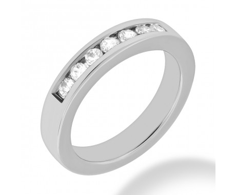 0.70 ct. Ladies Round Cut Diamond Wedding Band in Channel Mounting