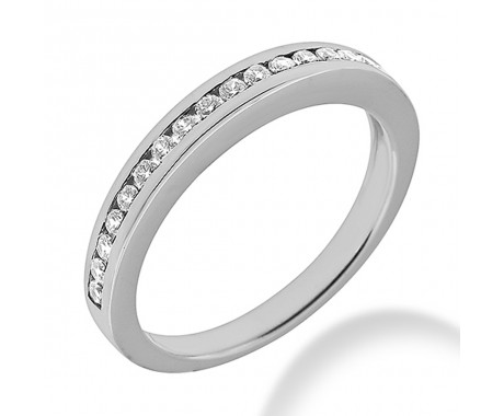 1.10 ct. Ladies Round Cut Diamond Wedding Band in Channel Mounting