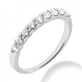 0.80 ct. Round Cut Diamond Wedding Band in Shared Prong Mounting