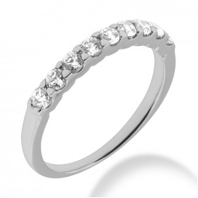 0.63 ct. Ladies Round Cut Diamond Wedding Band in Shared Prong Mounting