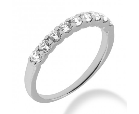 0.63 ct. Ladies Round Cut Diamond Wedding Band in Shared Prong Mounting
