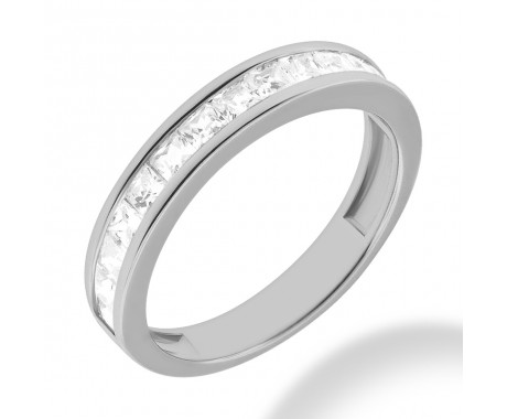 1.00 ct. Ladies Diamond Princess Cut Wedding Band in Channel Mounting