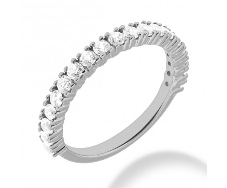 1.60 ct. Round Cut Diamond Wedding Band in Common Prong Mounting