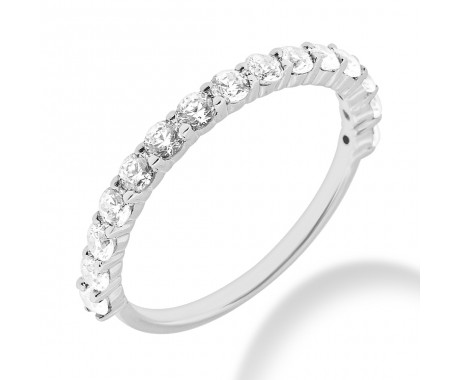 1.05 ct. Ladies Round Cut Diamond Wedding Band in Shared Prong Mounting